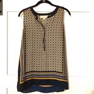 LOFT size M navy button tunic